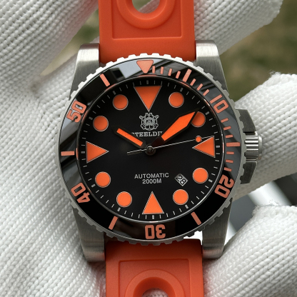 [Copy]2025 New Arrival STEELDIVE Mens Watch SD1987 46.5MM Steel Case Super Luminous 200Bar Ceramic Bezel Mens Dive Watch with Valve