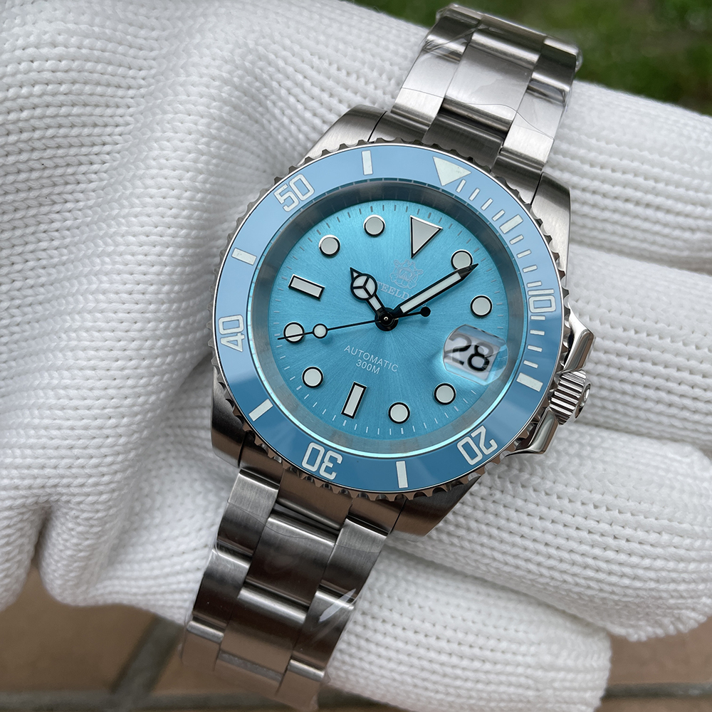 STEELDIVE Official SD1953  Turquoise Dive Watch