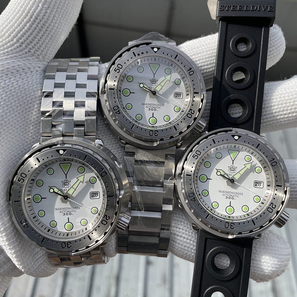 STEELDIVE Official SD1986 Steel Bezel 47.5MM Case Super Luminous Sapphire Glass 300M Waterproof NH35 Automatic Mens Dvie Watch