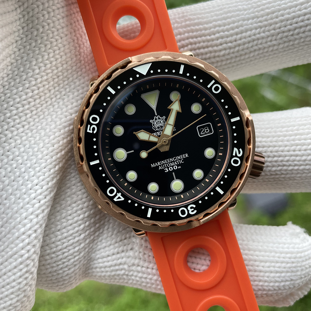STEELDIVE Official SD1975S NH35 Bronze Watch With Ceramic Bezel Insert