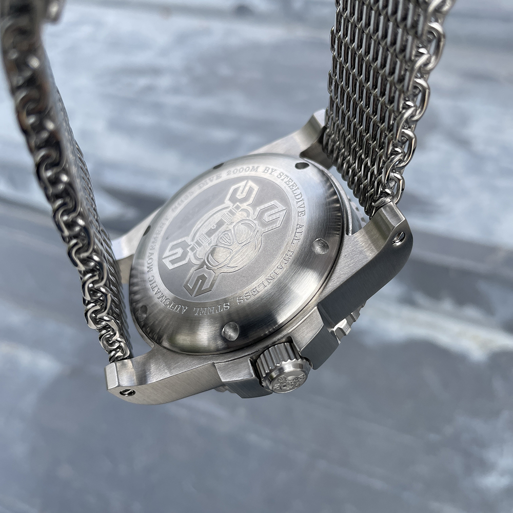 [Copy]2025 New Arrival STEELDIVE Mens Watch SD1987 46.5MM Steel Case Super Luminous 200Bar Ceramic Bezel Mens Dive Watch with Valve