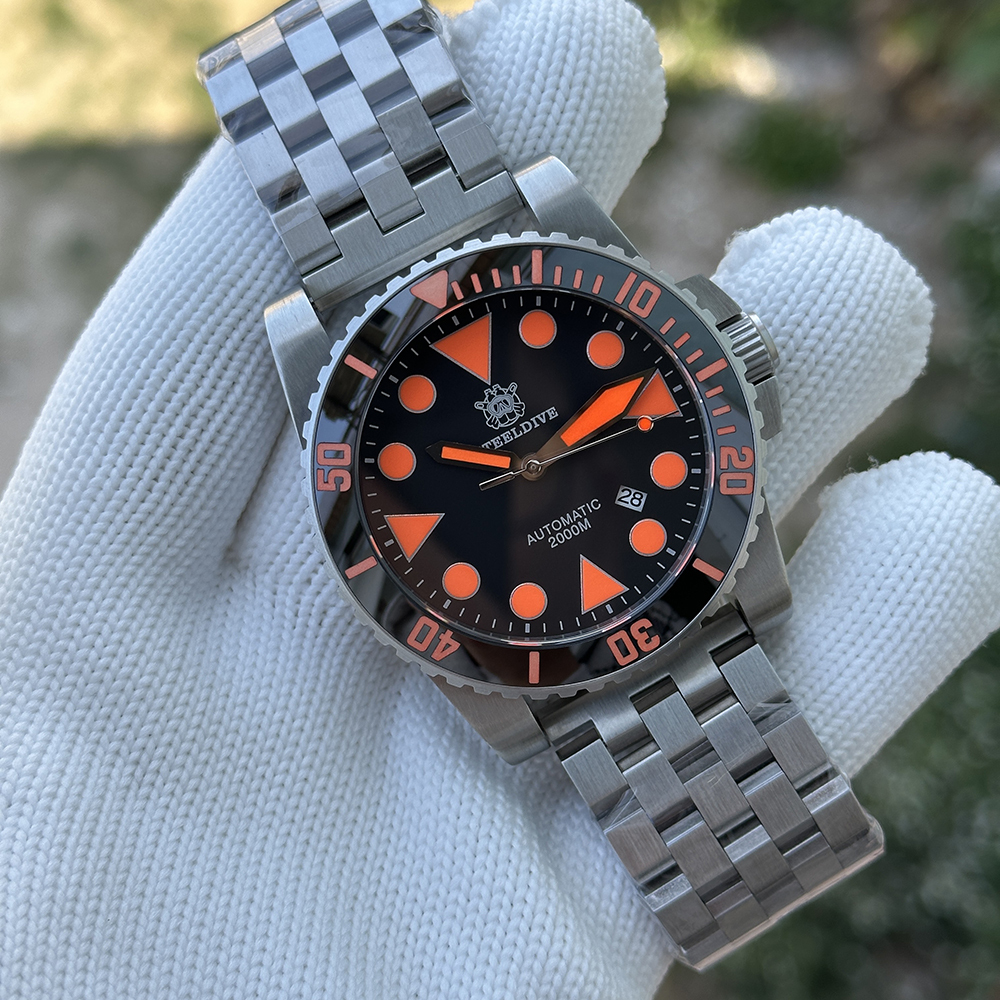 STEELDIVE Official SD1987 46.5MM Big Size Simple Design Analog NH35 Automatic Mens Dive Watch