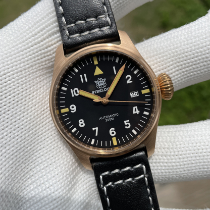STEELDIVE Official SD1928S Small Size 39MM Solid Bronze Sapphire Glass  200M Waterproof NH35 Automatic Mens Dive Watch