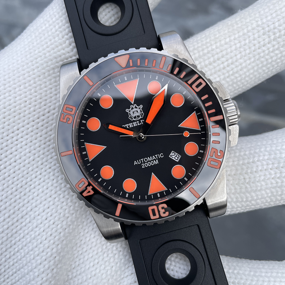 [Copy]2025 New Arrival STEELDIVE Mens Watch SD1987 46.5MM Steel Case Super Luminous 200Bar Ceramic Bezel Mens Dive Watch with Valve