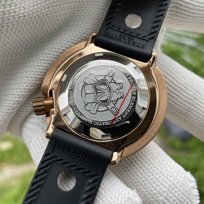 STEELDIVE Official SD1975S NH35 Bronze Watch With Ceramic Bezel Insert