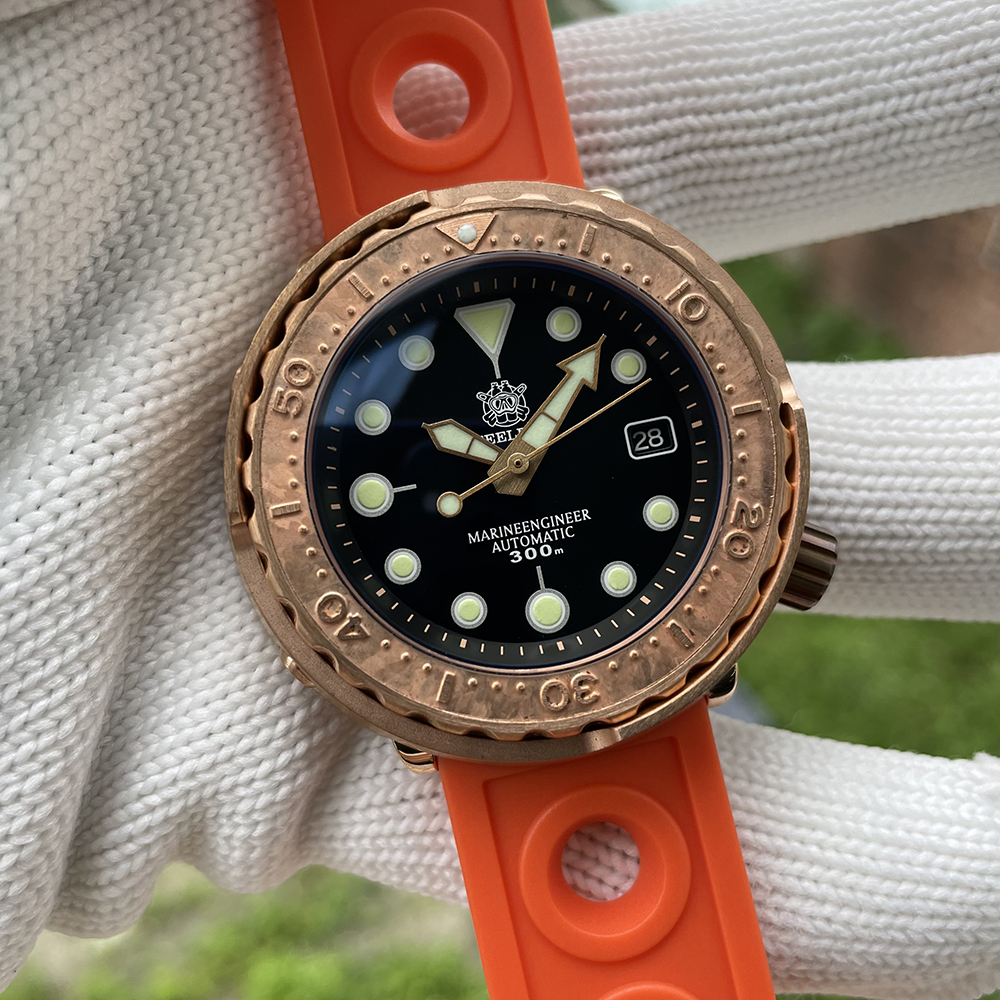 STEELDIVE Official SD1975S V2 Swiss C3 Green Luminous 300M Waterproof NH35 Automatic Movement 47.5mm Mens Dive Watch