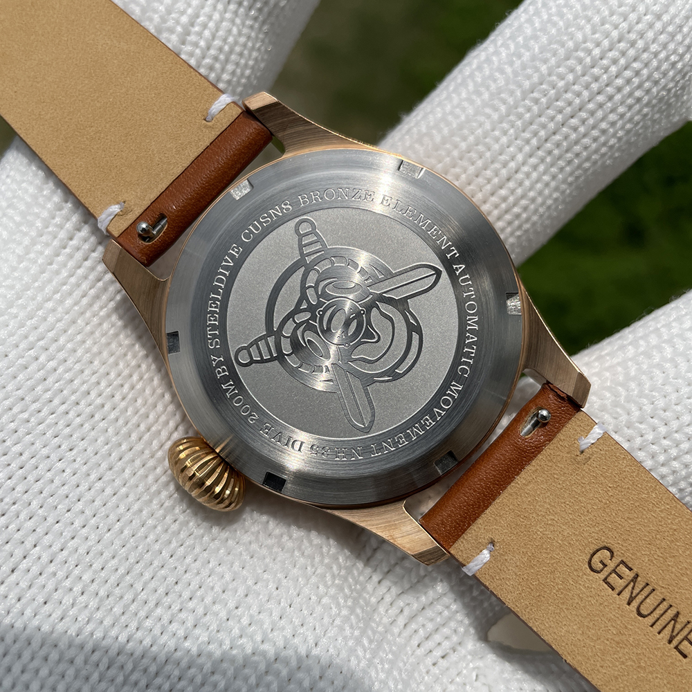 STEELDIVE Official SD1928S Small Size 39MM Solid Bronze Sapphire Glass  200M Waterproof NH35 Automatic Mens Dive Watch