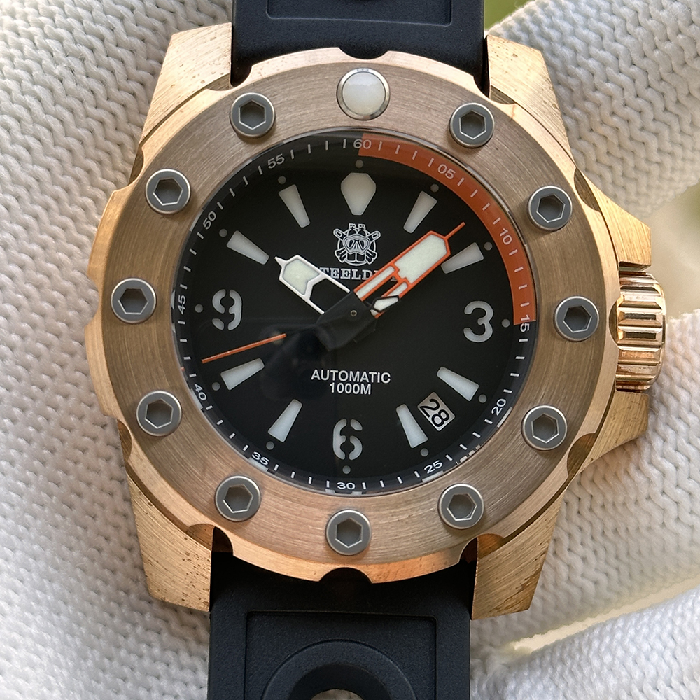 STEELDIVE Official SD1948S Solid Bronze 1000M Waterproof NH35  Dive Watch