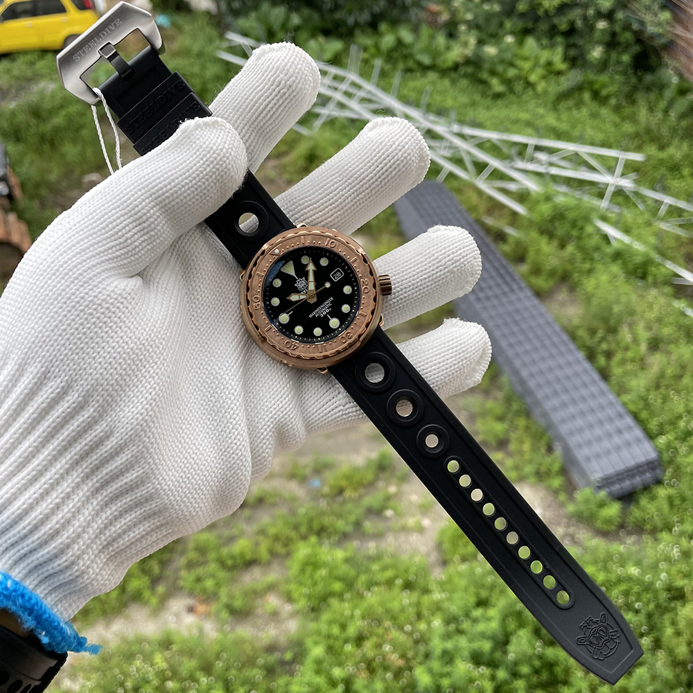 STEELDIVE Official SD1975S V2 Swiss C3 Green Luminous 300M Waterproof NH35 Automatic Movement 47.5mm Mens Dive Watch