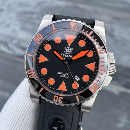 [Copy]2025 New Arrival STEELDIVE Mens Watch SD1987 46.5MM Steel Case Super Luminous 200Bar Ceramic Bezel Mens Dive Watch with Valve