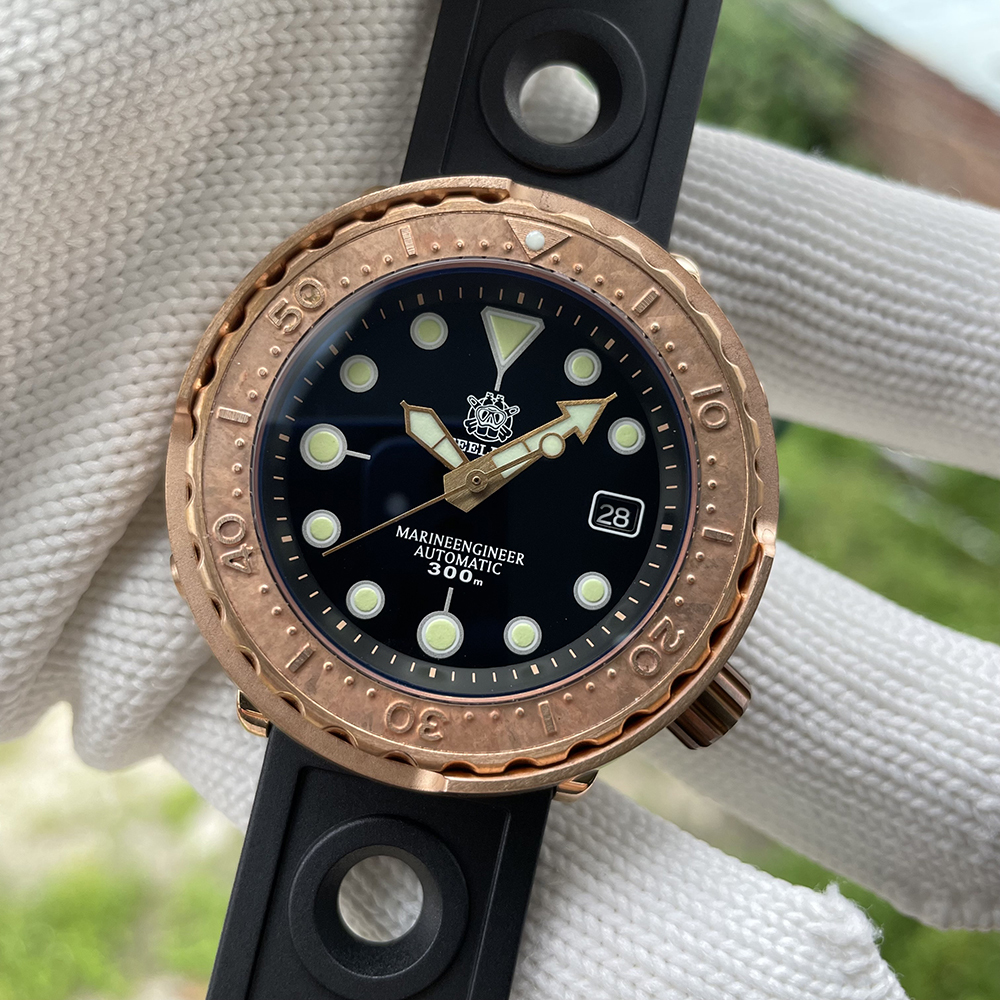 STEELDIVE Official SD1975S V2 Swiss C3 Green Luminous 300M Waterproof NH35 Automatic Movement 47.5mm Mens Dive Watch