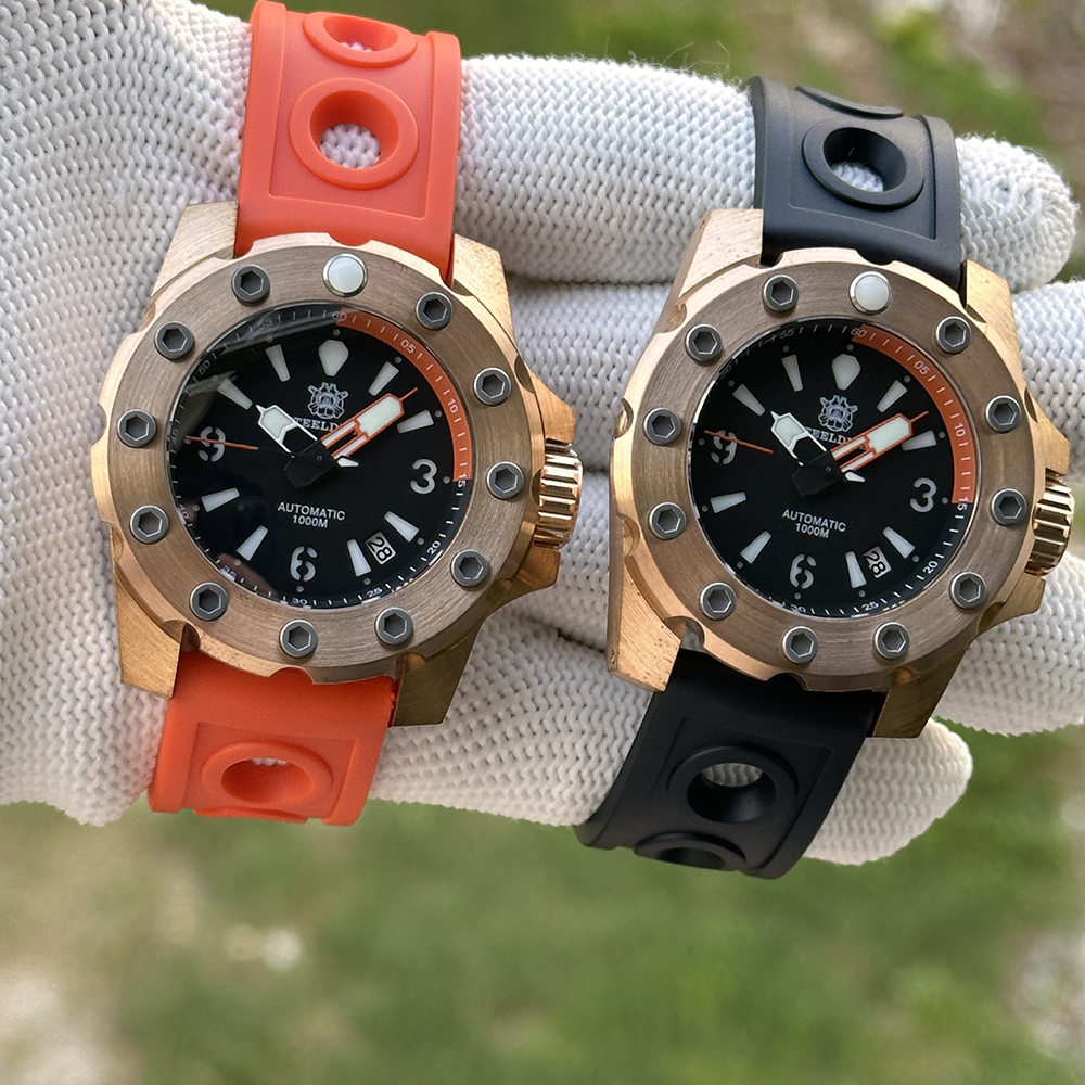 STEELDIVE Official SD1948S Solid Bronze Sapphire Glass 1000M