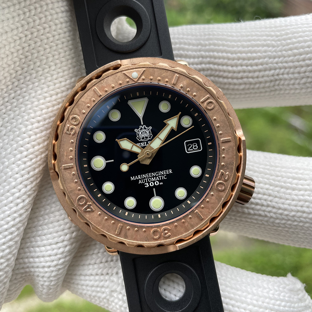 STEELDIVE Official SD1975S V2 Swiss C3 Green Luminous 300M Waterproof NH35 Automatic Movement 47.5mm Mens Dive Watch