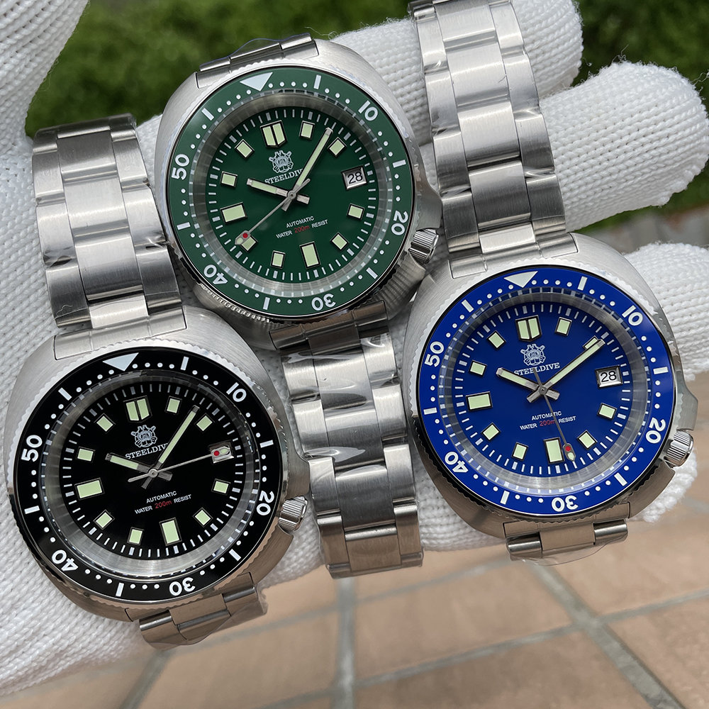 STEELDIVE Official SD1974L V3 Bracelet Buckle Steel Inner Bezel 200M Waterproof NH35 Automatic Mens Sports Dive Watch