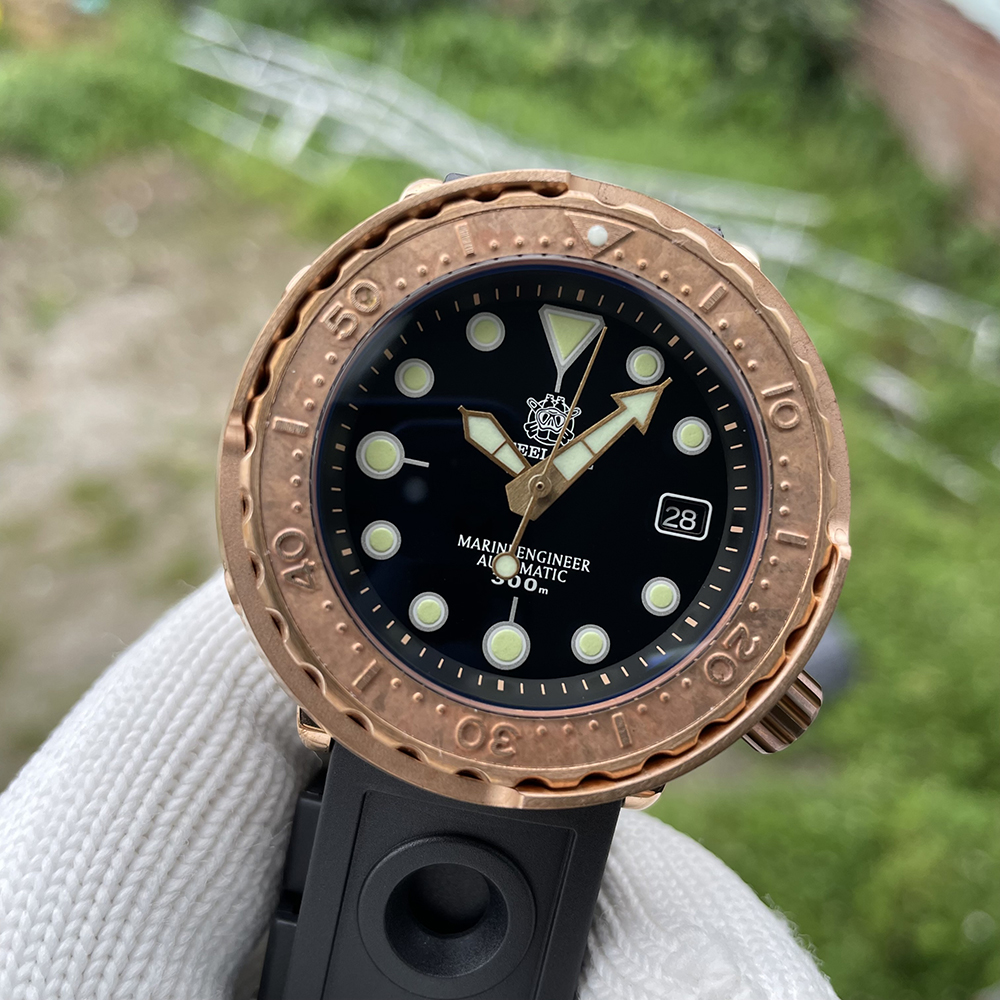 STEELDIVE Official SD1975S V2 Swiss C3 Green Luminous 300M Waterproof NH35 Automatic Movement 47.5mm Mens Dive Watch