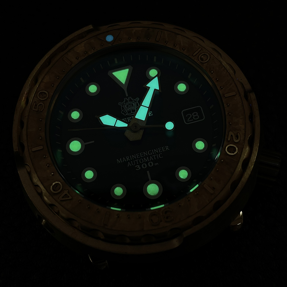 STEELDIVE Official SD1975S V2 Swiss C3 Green Luminous 300M Waterproof NH35 Automatic Movement 47.5mm Mens Dive Watch