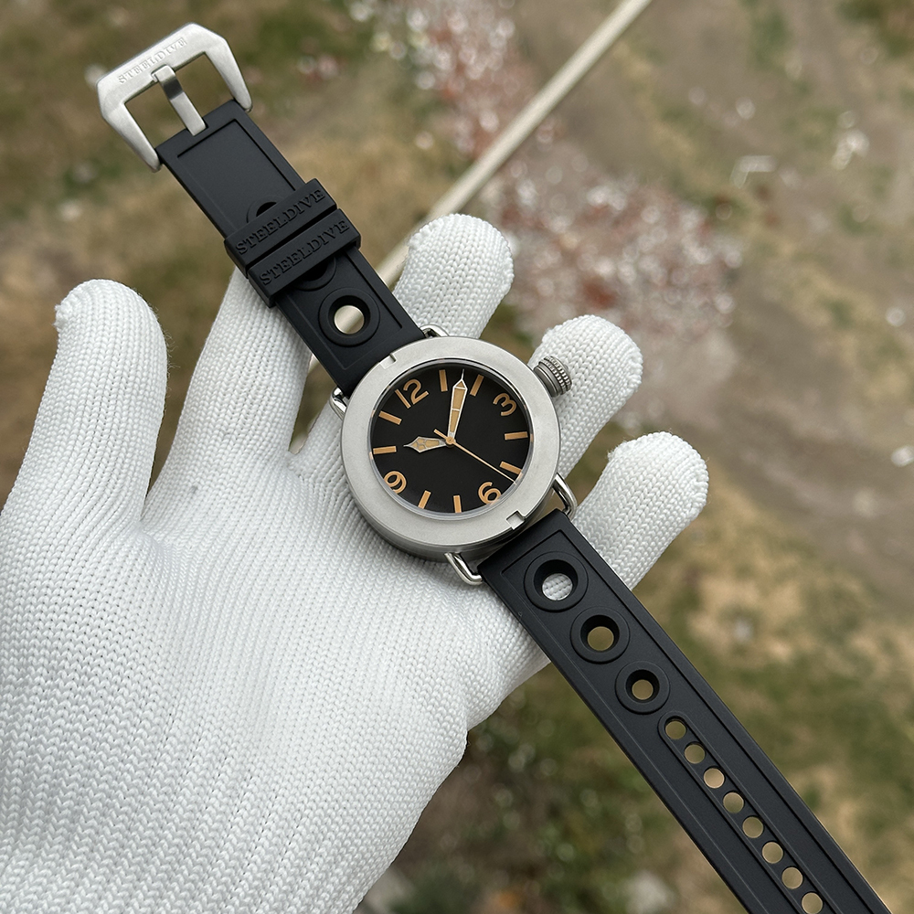 STEELDIVE Official SD1912 No Logo Version 47MM Sandblast Case Sapphire Glass 3000m NH35 Automatic Mens Dive Watches