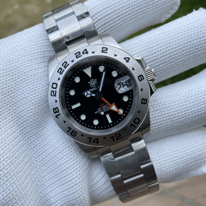 STEELDIVE Official SD1992 Black Dial 300M Waterproof  Date Function NH34 GMT Dive Watch 