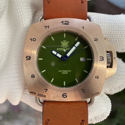STEELDIVE Official SD1935S Limited Edition Suare Bronze Dive Watch With Serial Number