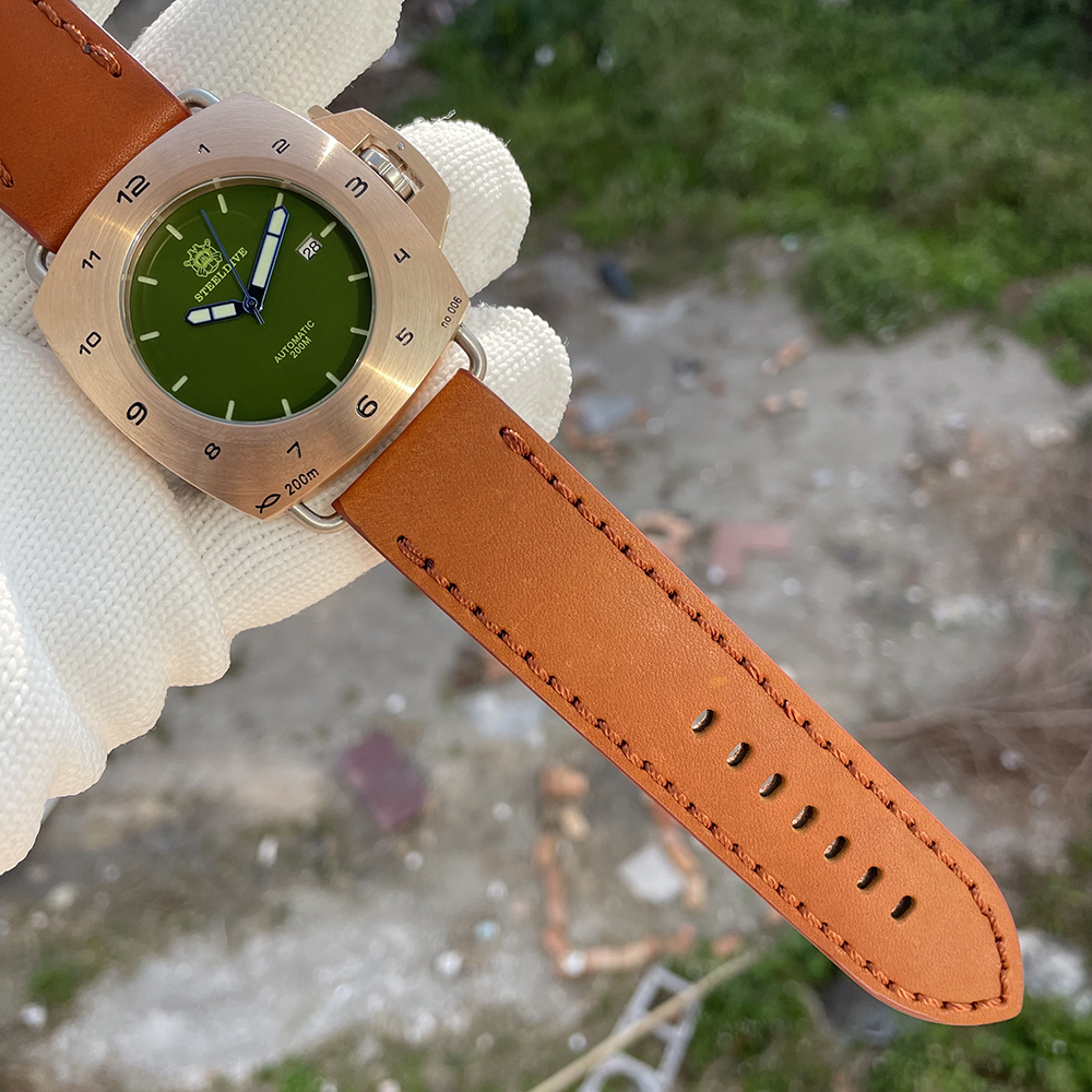 STEELDIVE Official SD1935S Limited Edition Suare Bronze Dive Watch With Serial Number