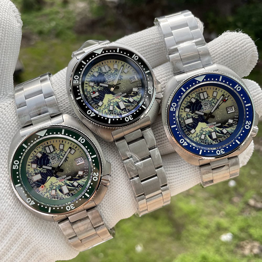 STEELDIVE Official SD1970J Kanagawa Dial Super Luminous NH35 Autoamtic 200M Dive Watch for Men