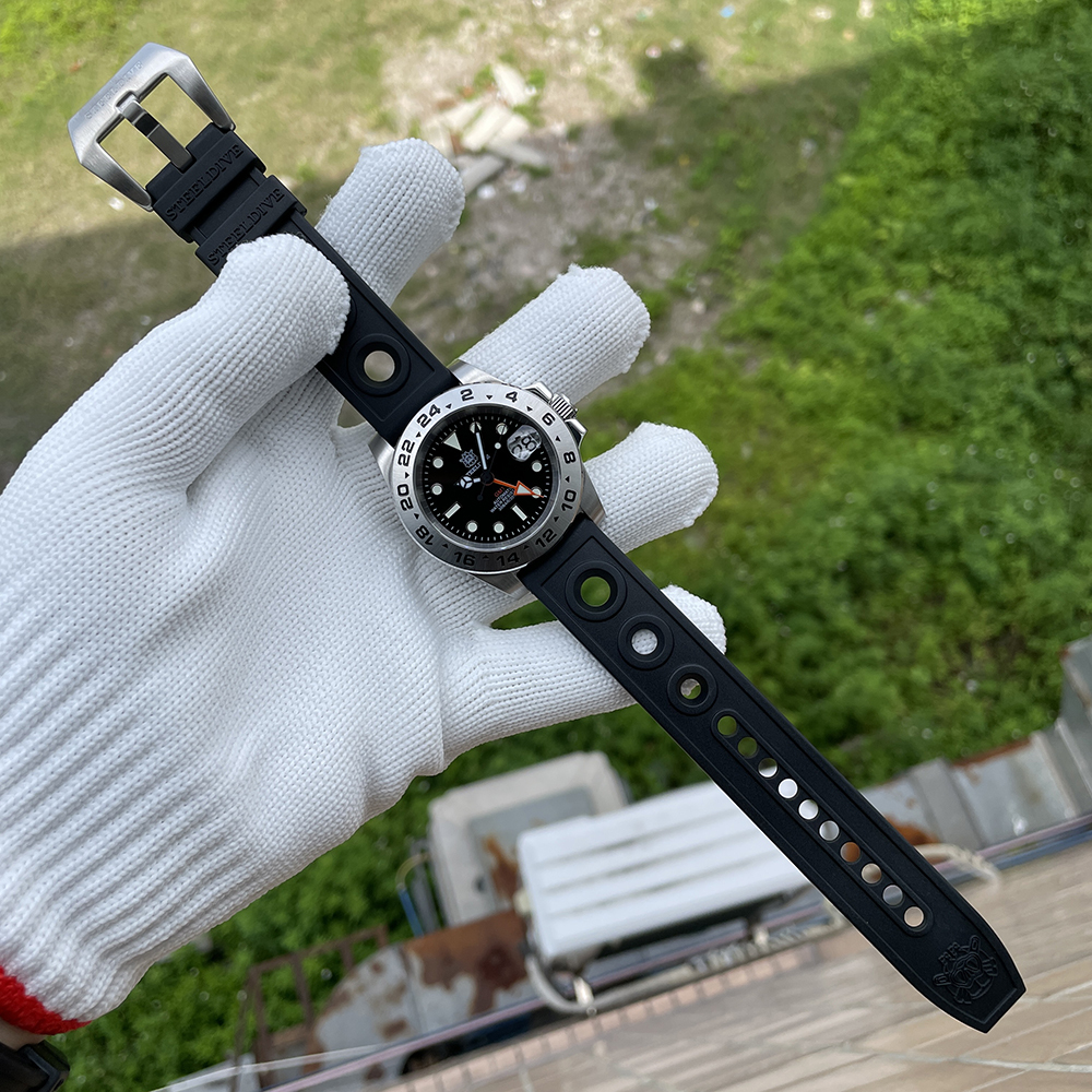 STEELDIVE Official SD1992 Black Dial 300M Waterproof  Date Function NH34 GMT Dive Watch 