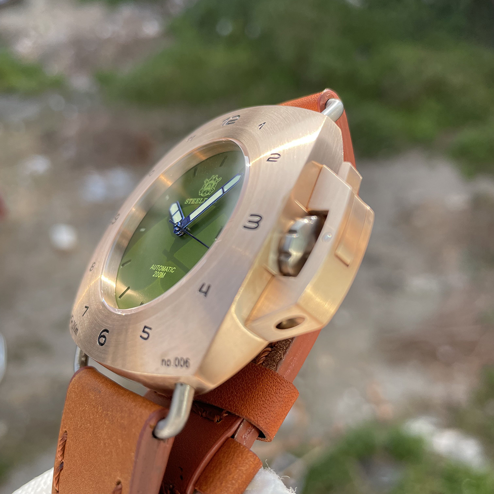 STEELDIVE Official SD1935S Limited Edition Suare Bronze Dive Watch With Serial Number