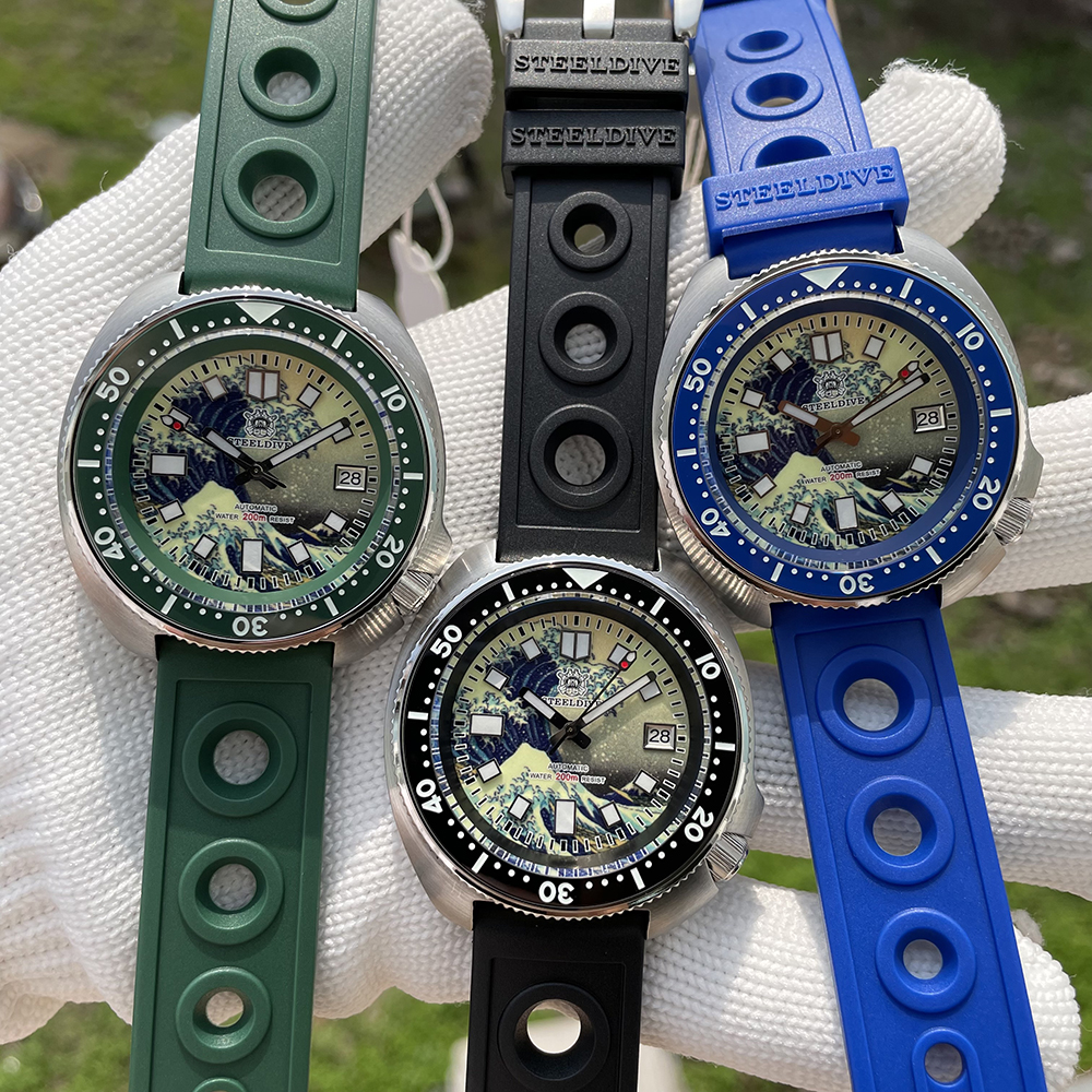 STEELDIVE Official SD1970J Kanagawa Dial Super Luminous NH35 Autoamtic 200M Dive Watch for Men
