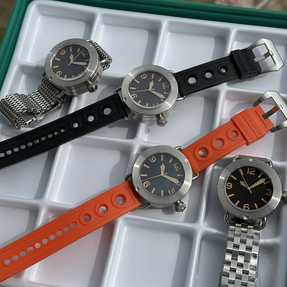 STEElDIVE Official SD1912 No logo Version 47mm Brushed Case Swiss Luminous 3000M Waterproof NH35 Automatic Mens Dive Watch