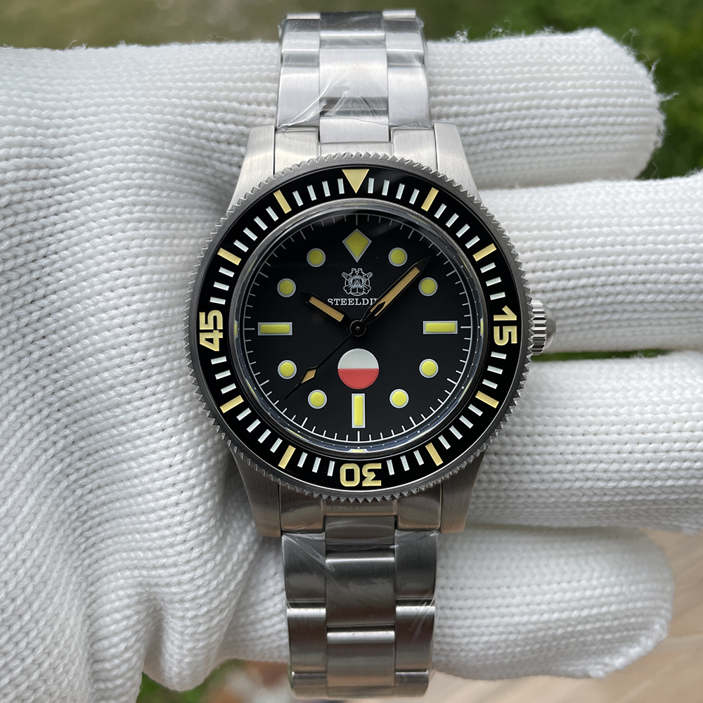 STEELDIVE Official SD1952T Classic Sapphire Glass Super Luminous 41MM Japan NH35 Automatic Dive Watch 300M