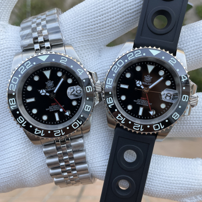 STEELDIVE Official SD1993 Popular Black Dial Bi-direction Ceramic Bezel NH34 GMT Dive Watch 300M