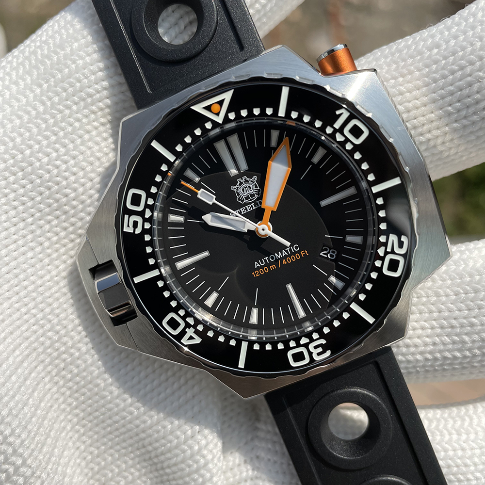 STEELDIVE Official SD1969 Proplof 56mm Case 1200m Waterproof Japanese NH35 automatic mechanical movement Mens Dive Watch