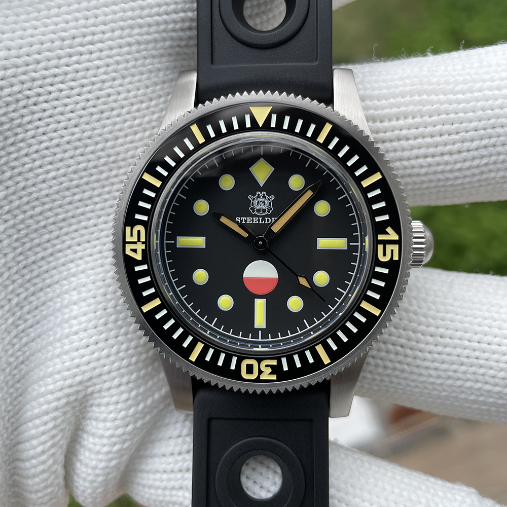 STEELDIVE Official SD1952T Classic Sapphire Glass Super Luminous 41MM Japan NH35 Automatic Dive Watch 300M