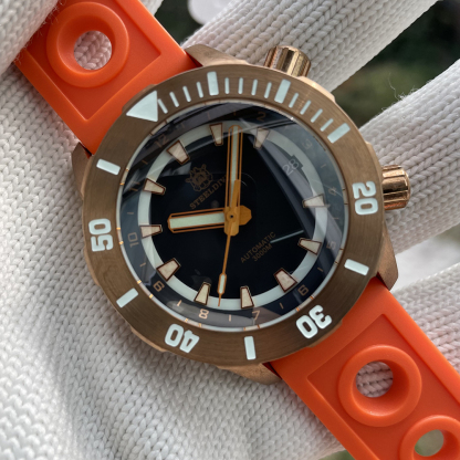 STEELDIVE Official SD1950S Two Buttons 44MM Solid Bronze Case 3000M Waterproof Sappire Glass NH35 Automatic Dive Watch