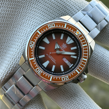 Steeldive SD1961 Orange on Bracelet