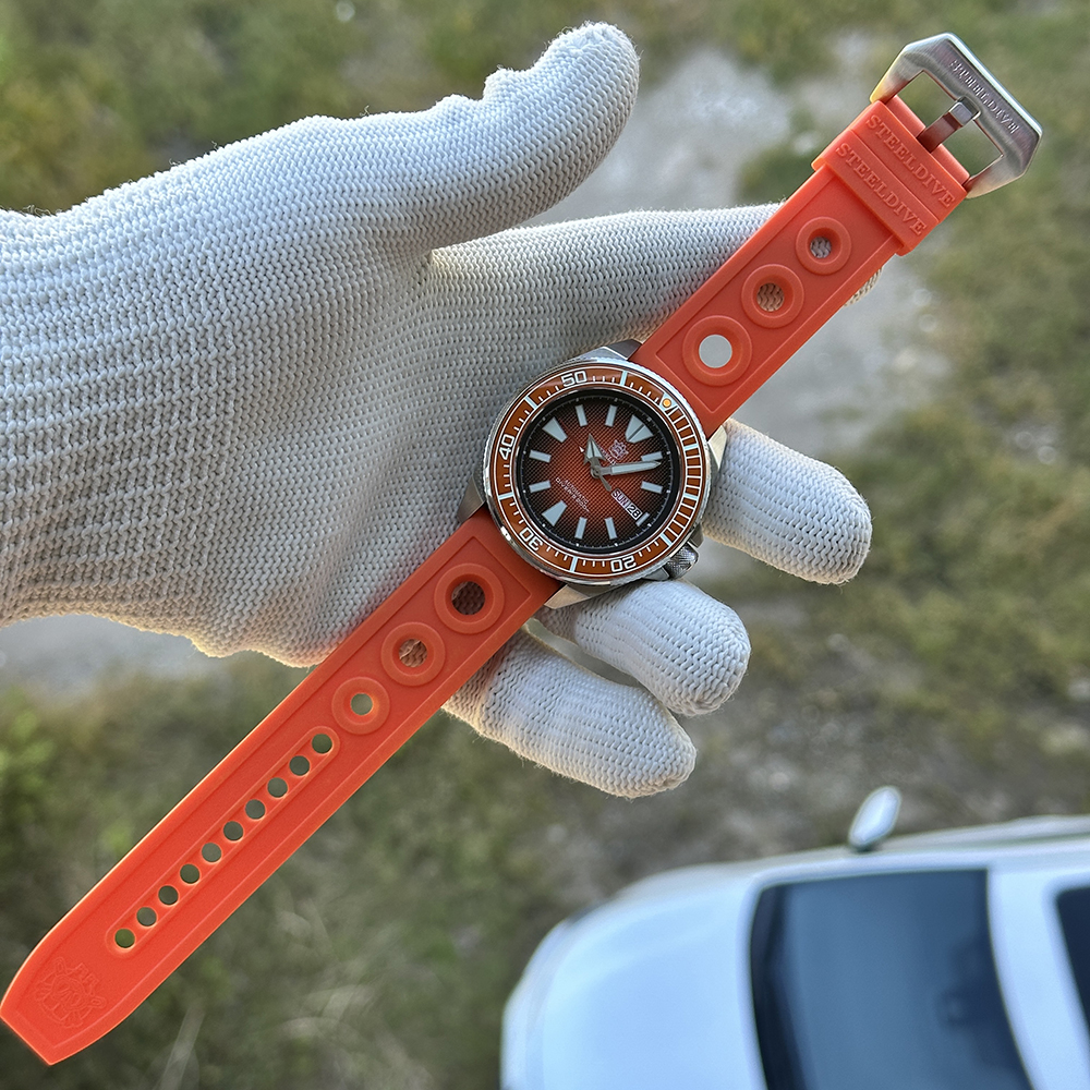 Steeldive SD1961 Orange with Bezel Insert
