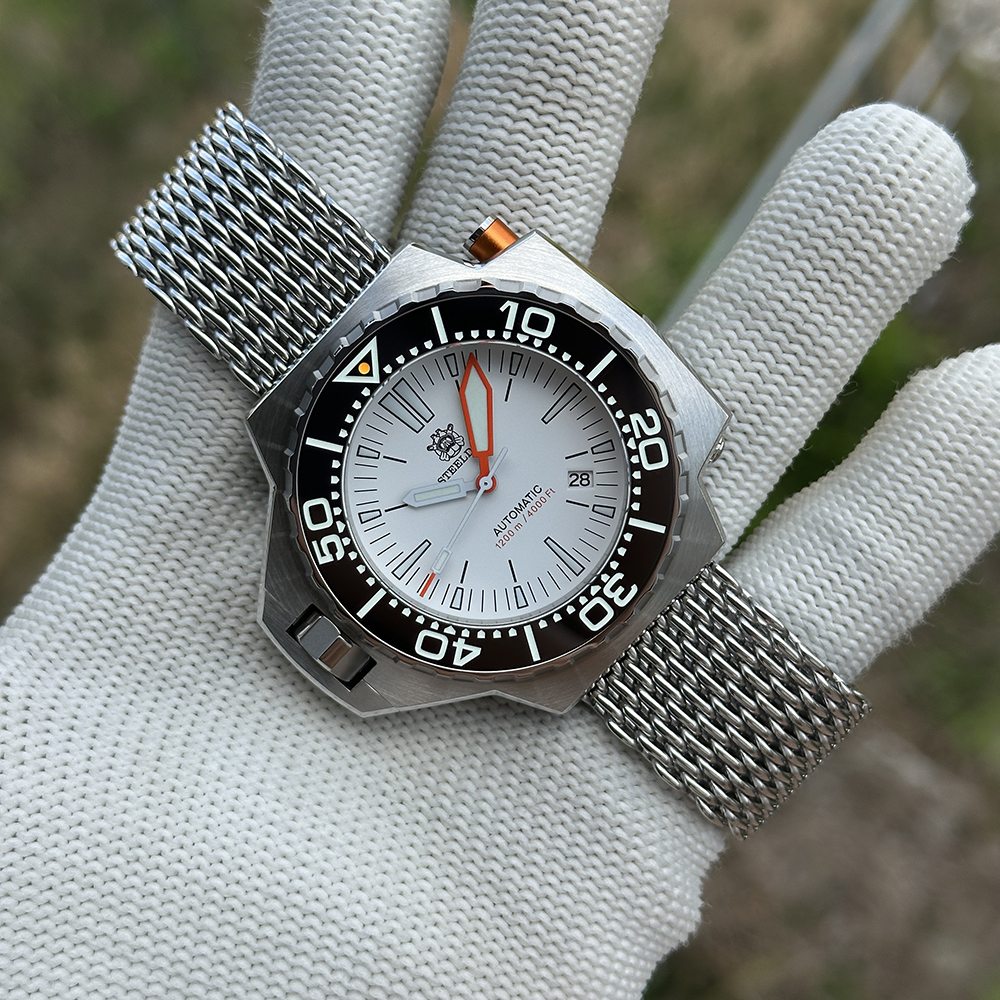 STEELDIVE Official SD1969 White Dial 56mm Case Japan NH35 Automatic Dive Watch