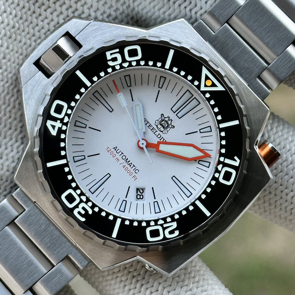 STEELDIVE SD1969 White Dial | 56mm Case | Japan NH35 Automatic Dive Watch
