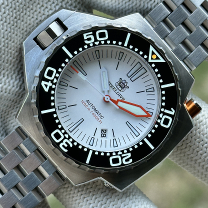 STEELDIVE Official SD1969 White Dial 56mm Case Japan NH35 Automatic Dive Watch