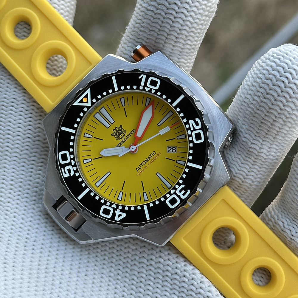 STEELDIVE Official SD1969 Yellow Proplof Watch 1200M Waterproof NH35 Automatic Movement