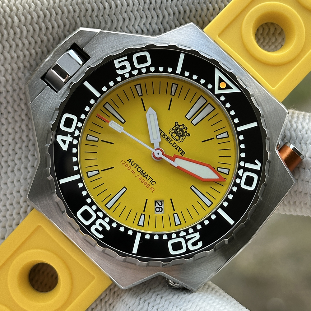 STEELDIVE Official SD1969 Yellow Proplof Watch 1200M Waterproof NH35 Automatic Movement