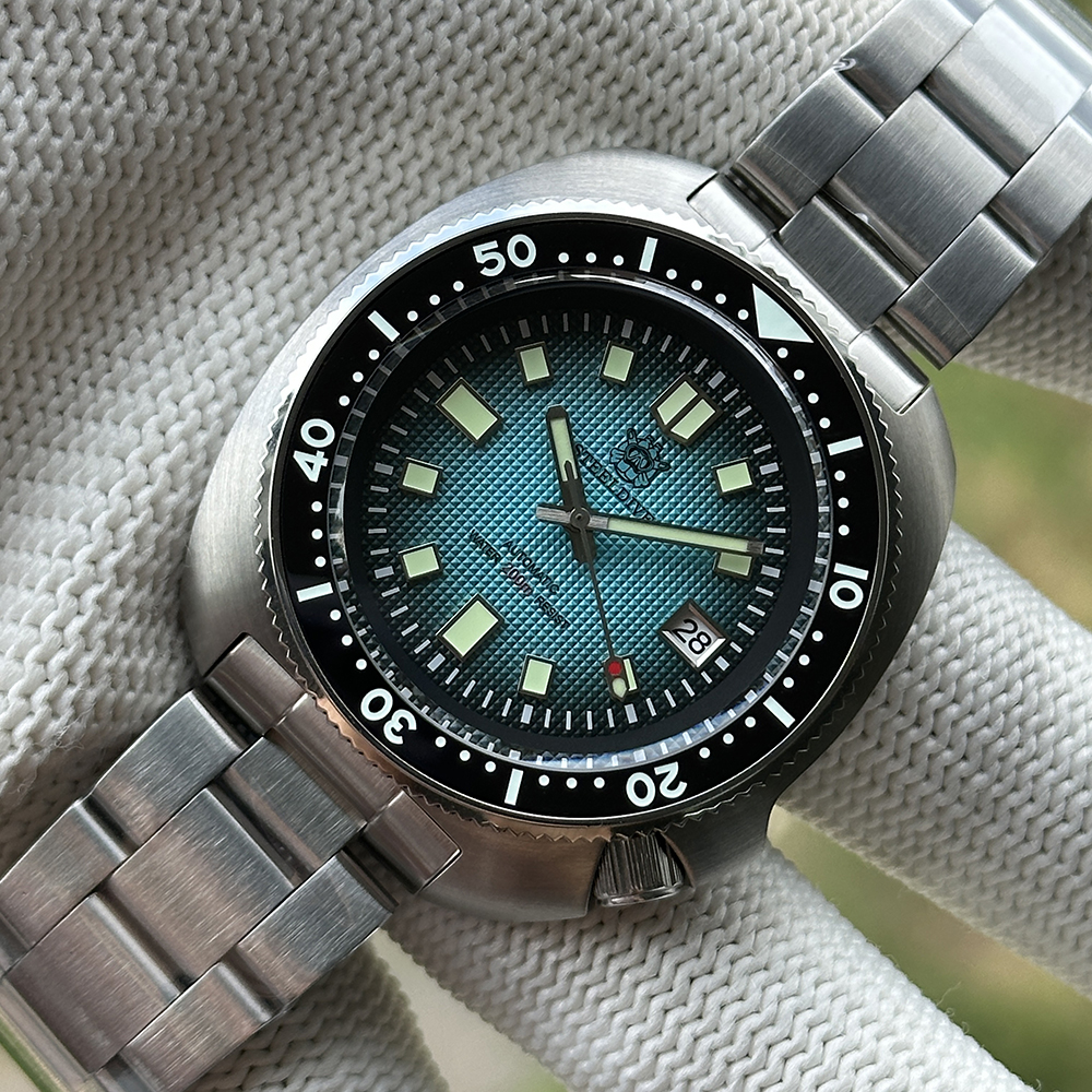 STEELDIVE SD1970F Turquoise | NH35 Turtle Dive Watch | Get Free Strap
