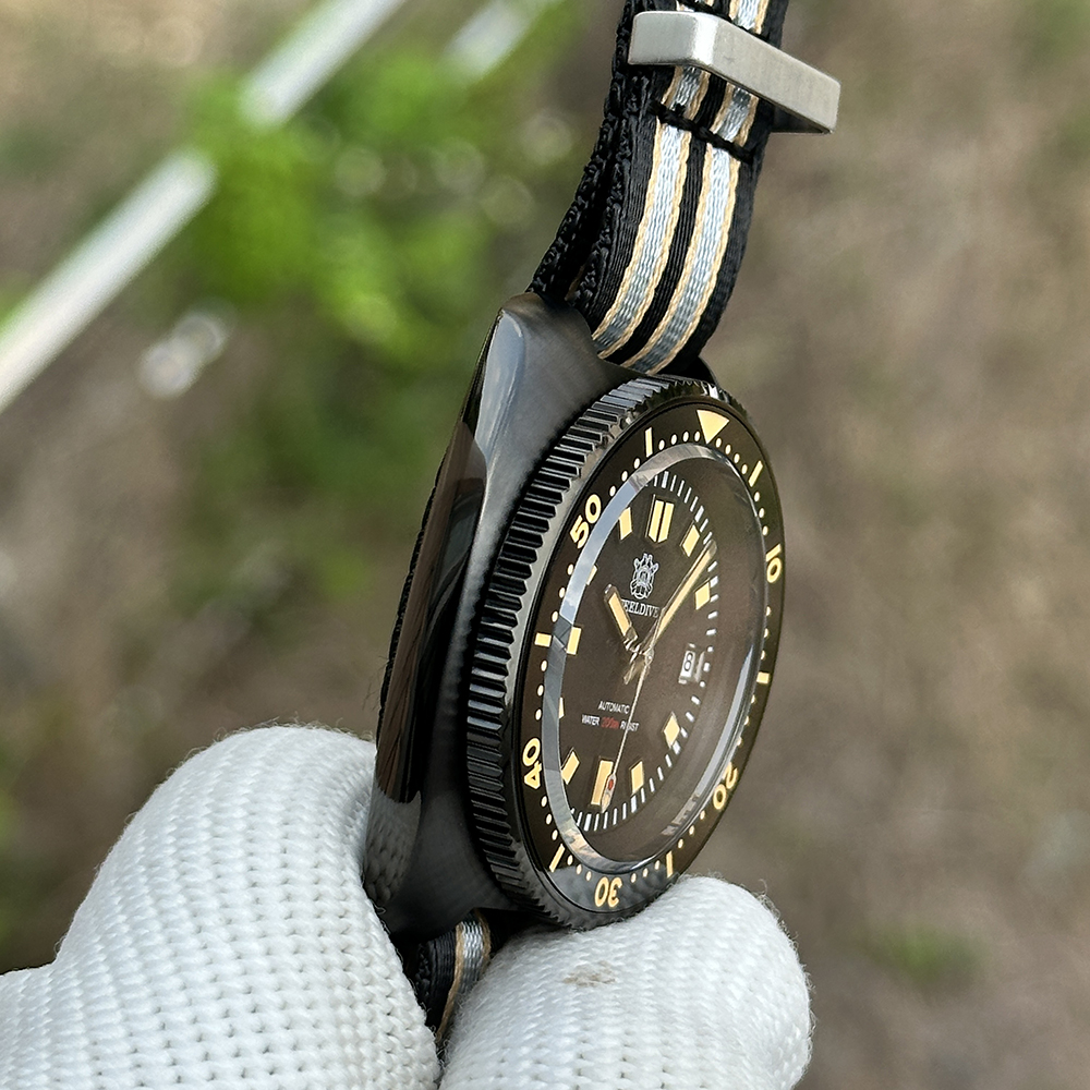 Steeldive SD1970X Black Case Watch -Rotating Bezel 120 Clicks