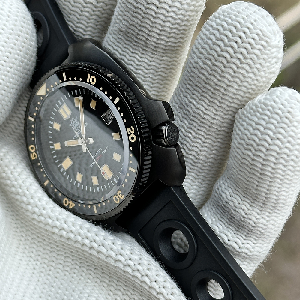 Steeldive SD1970X Black Case Watch - Sapphire Glass