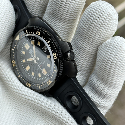 Steeldive SD1970X Black Case Watch - Sapphire Glass