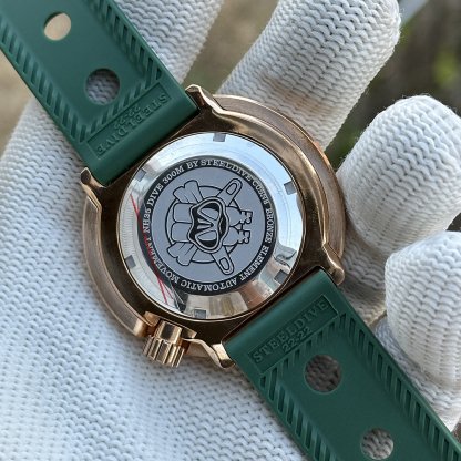 STEELDIVE Official Personalized SD1975S Green 47.5MM Solid Bronze Tuna Watch