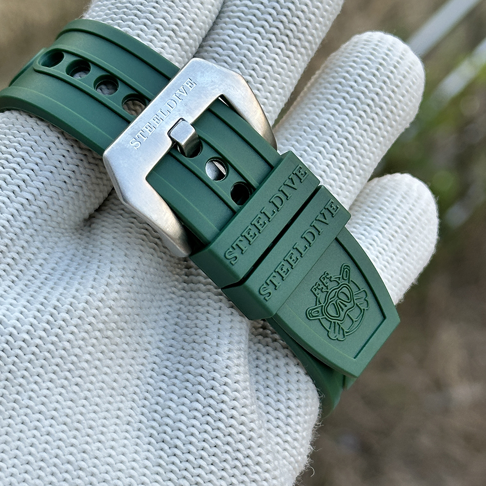 STEELDIVE Official Personalized SD1975S Green 47.5MM Solid Bronze Tuna Watch