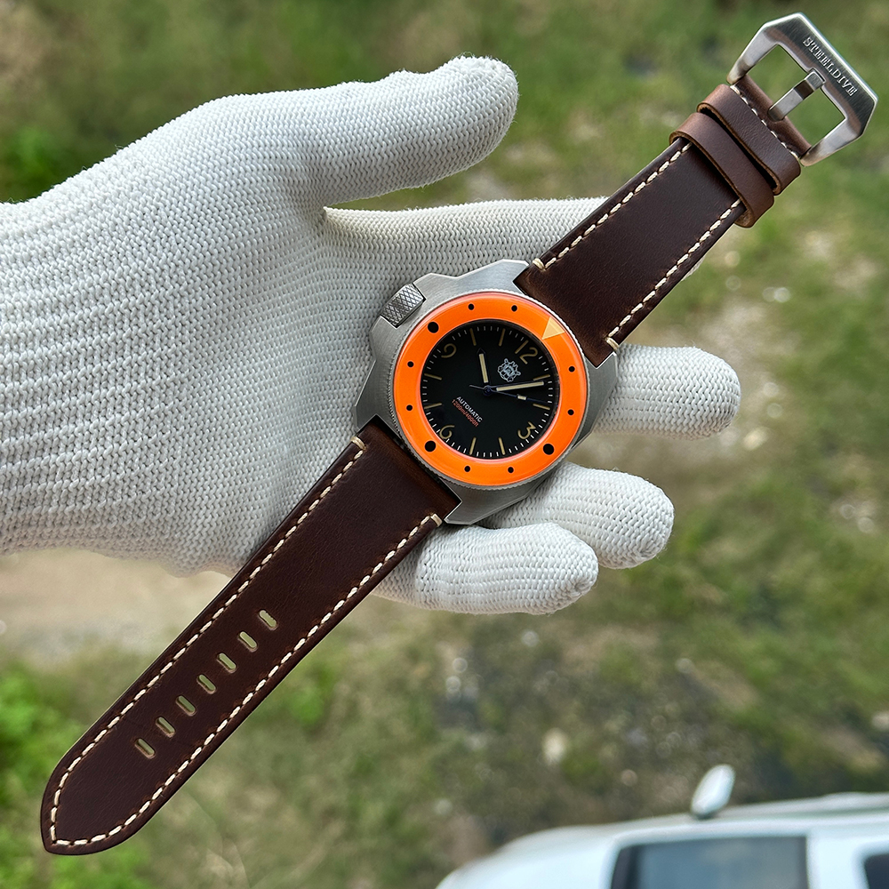 STEELDIVE Official SD2212 On Leather Strap ST2130 Automatic Watch