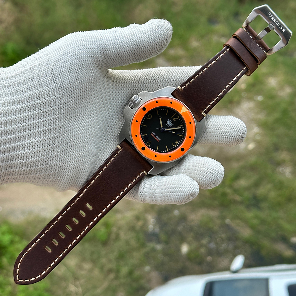 STEELDIVE Official SD2212 On Leather Strap ST2130 Automatic Watch
