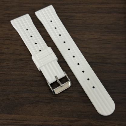 STEELDIVE Official No Logo 20mm Soft White Silicone Replacement Strap 